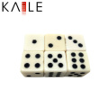 16mm Straight Corner Beige Dice with Black Dots